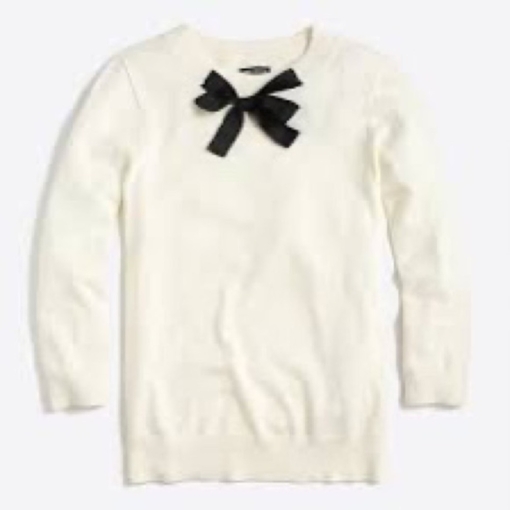 jcrew bow neck sweater j7849